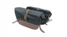 For Royal Enfield Bear 650 Soft Pannier Bags and Mounting Rails Black with Brown - SPAREZO